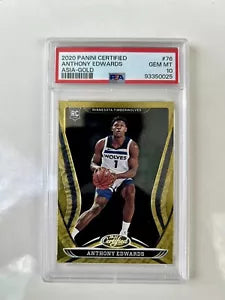 PSA 10 Anthony Edwards 2020-21 Panini Certified Gold Prizm RC SSP