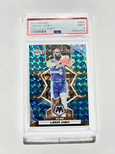 2021-22 Panini Mosaic LeBron James Peacock Choice SSP PSA 9 Mint